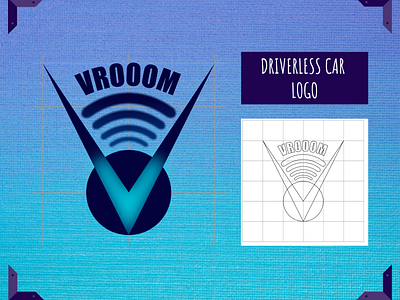 Vroom logo design- Driverless car inspired branding dailylogochallenge design driverlesscar illustration logo design logodesign logodesigner logodesignersclub logodesigns marketing typography vector wifi