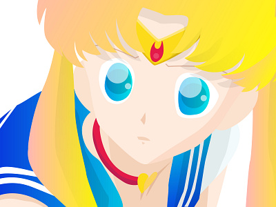 sailor moon challenge 2d adobe illustrator adobephotoshop art artist artwork character design colour colourful design designer digitalart dribble flat flatdesign gradient illustration instagram portfolio sailormoon