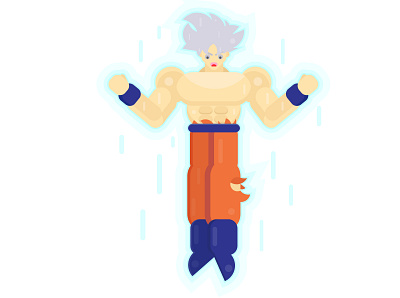 Goku ultra instinct Geometric character 2d adobe illustrator adobephotoshop art artist artwork character animation character design characteranimation colour colourful dragon ball geometric geometric art geometric design