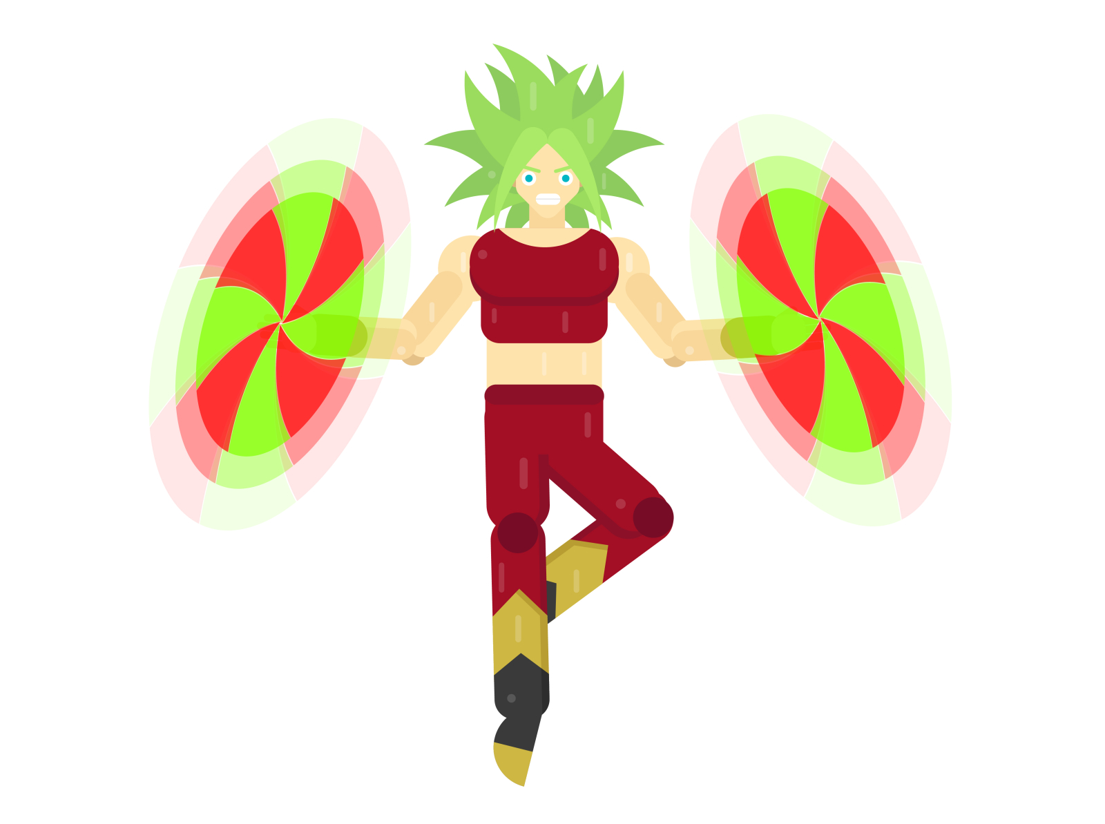 Kefla Dragon Ball Geometric Character By Mohd Zeeshan Alvi On Dribbble