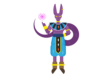 Beerus dragon ball geometric character