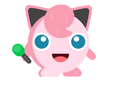 jigglypuff geometric character 2d adobe illustrator adobephotoshop artist artwork behance character design colour colourful dribble geometric art instagram