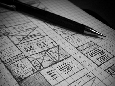 Messy Wireframes drawing lowprofile sketch ui design web design wireframe