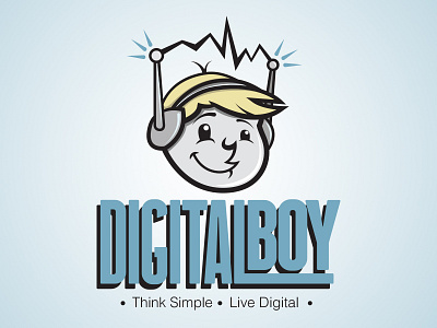 Digital Boy digital graphic design illustration illustrator logo logo design lowprofile vector vector graphic vector logo