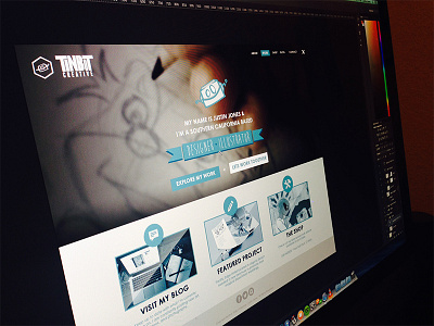 TinBot Creative - Portfolio Site blue design illustration layout lowprofile portfolio ui user interface vector web web design website