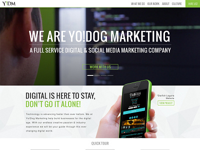 Yo!Dog Marketing 2.0 agency creative agency lowprofile marketing portfolio ui design web web design website