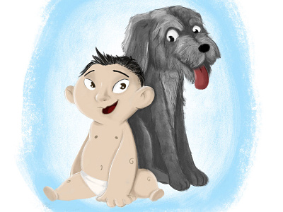 Baby Joe art baby card design digital paint dog illustration illustrator lowprofile photoshop wacom