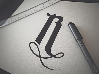 R design drawing graphic design hand drawn hand lettering illustration ink