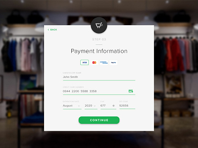 Daily UI 02 - Credit Card Form credit card module payment info ui user interface
