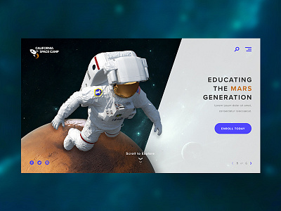 Daily UI 03 - Landing Page landing page practice space space camp ui user interface