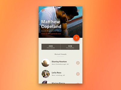 Daily UI 06 - Profile app app design dailyui interface profile ui design user interface user profile