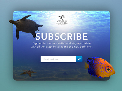 Daily UI 26 - Subscribe Form animals aquarium dailyui design email fish form subscribe ui design user interface ux design