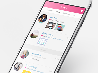 Daily UI 47 - Activity Feed activityfeed dailyui design dribbble mobile profile uidesign