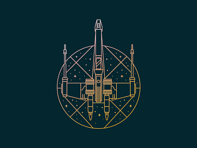 X-Wing design lineart rogueone space spaceship starwars xwing
