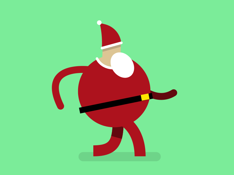 Santa animation christmas holiday motion graphics santa walk cycle