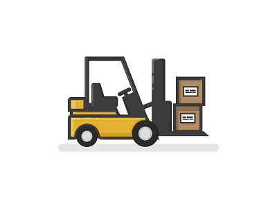 Forklift design forklift icon iconography style vector