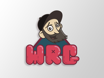 WRG Vlogcast Logo beard bubble likeness logo logo design persona pixel typeface video vlog