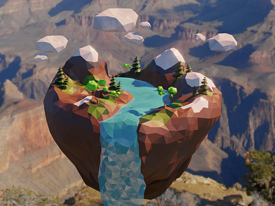 Floating Island (Low Poly)