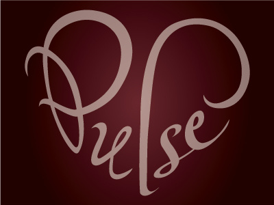 Pulse heart lettering love passion pulse typography