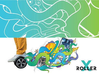 Hoverboard Artwork 2 artwork colors hoverboard illustration