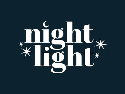 Nightlight Logo light logo moon night nightlight stars