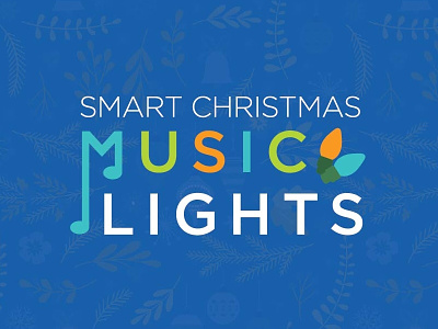 Smart Christmas Music Lights Logo christmas lights logo music smart