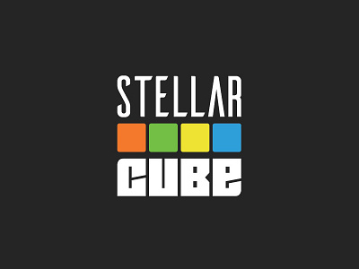 Stellar Cube Logo branding colorful colors cube fidget logo stellar toy