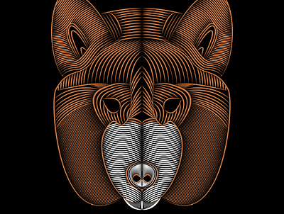 Wolf Lineart characterdesign design illustration vector