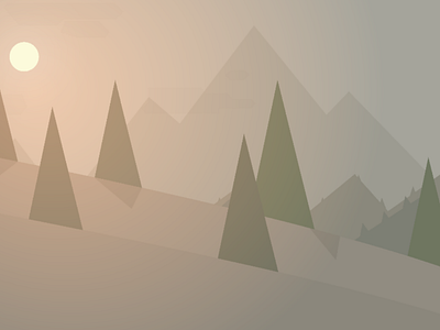 Scene from Alto's Adventure game illustration landscape