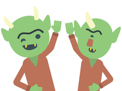 Trolls character green illustration troll