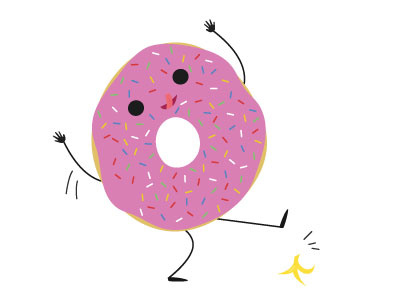 Donut Slip donut doughnut fall slip