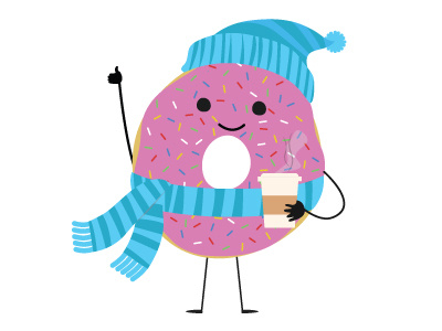 Winter Donut coffee cold donut doughnut drinking winter