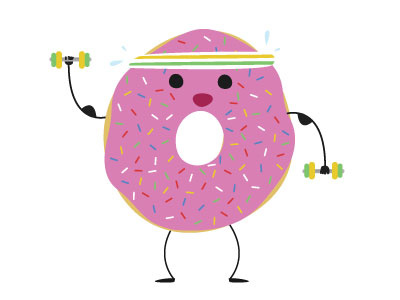 Donut Workout bro donut lifting weights workout