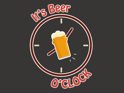 It's Beer O'Clock beer clock drinking time