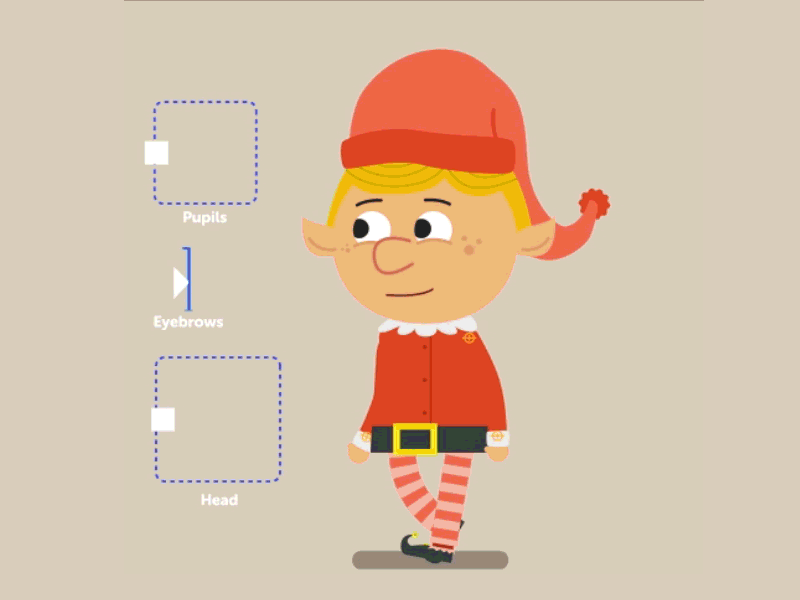 Elf Walk Cycle animation character christmas design elf kids loosekeys north pole walk cycle xmas