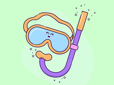 Snorkel character cute design happy illustraion illustration illustrator kawaii snorkel summer vector