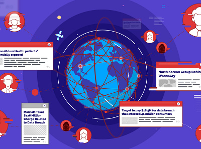 Dangerous Network danger earth globe guy hacker illustration network