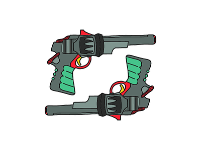 Future Pistols ctcher hero illustration pistols runner scifi shooter
