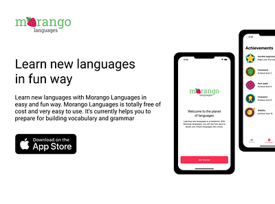 Morango Languages website app branding design figma ios language learning mobile morangolanguages ux vector webdesign