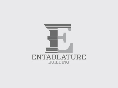 Entablature Building Logo branding identity logo typography