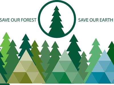 Save our forest design adobe illustrator artwork design design element forest graphic graphic design shape elements