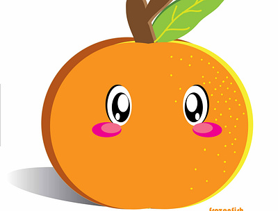 orange cute adobe illustrator character design illustration orange vector