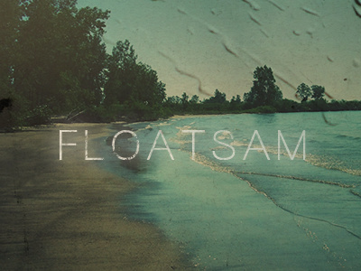 Floatsam album artwork collage cover art design music photography retro typography vintage