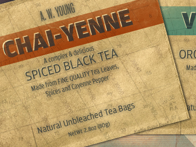 Chai-Yenne Tea branding cartography design identity nautical packaging product tea typography vintage