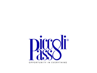 Picolli Passo Logo branding illustration logo typography