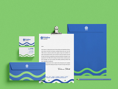 Pristine Cleaning Services Stationary Mockup brand identity branding mockup stationary mockup