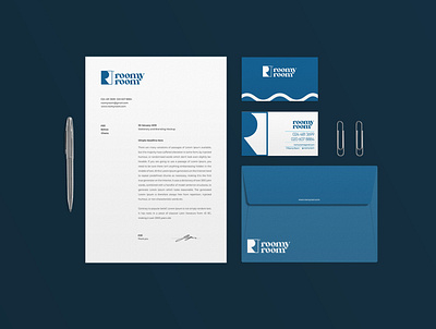 Roomy Room Stationary Design brand identity branding design ghana mockup