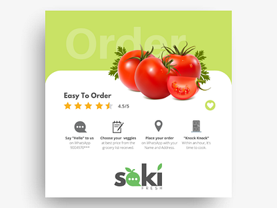 Easy To Order - Online Grocery Store socialmedia design creative