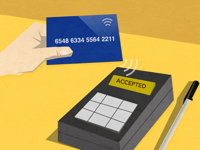 Service Design Illustration 1 card payment contactless illustration texture