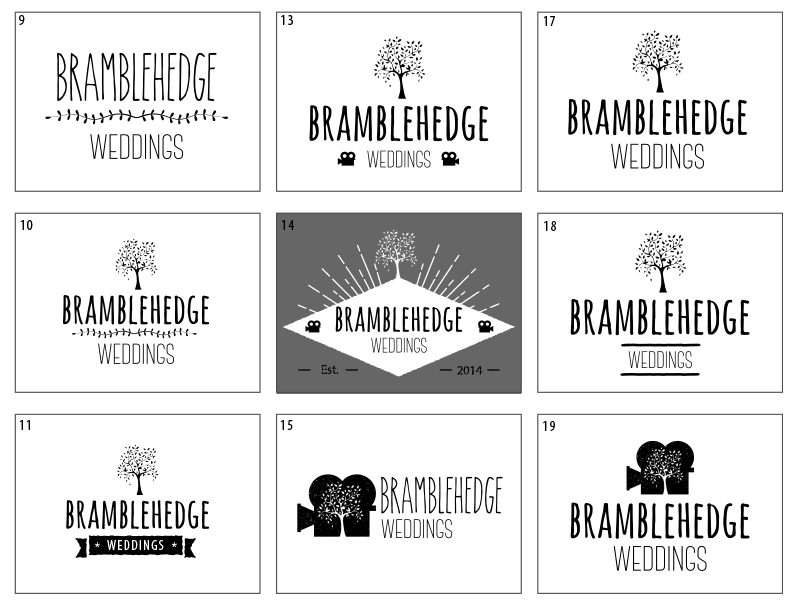 Bramblehedge Weddings logo concepts